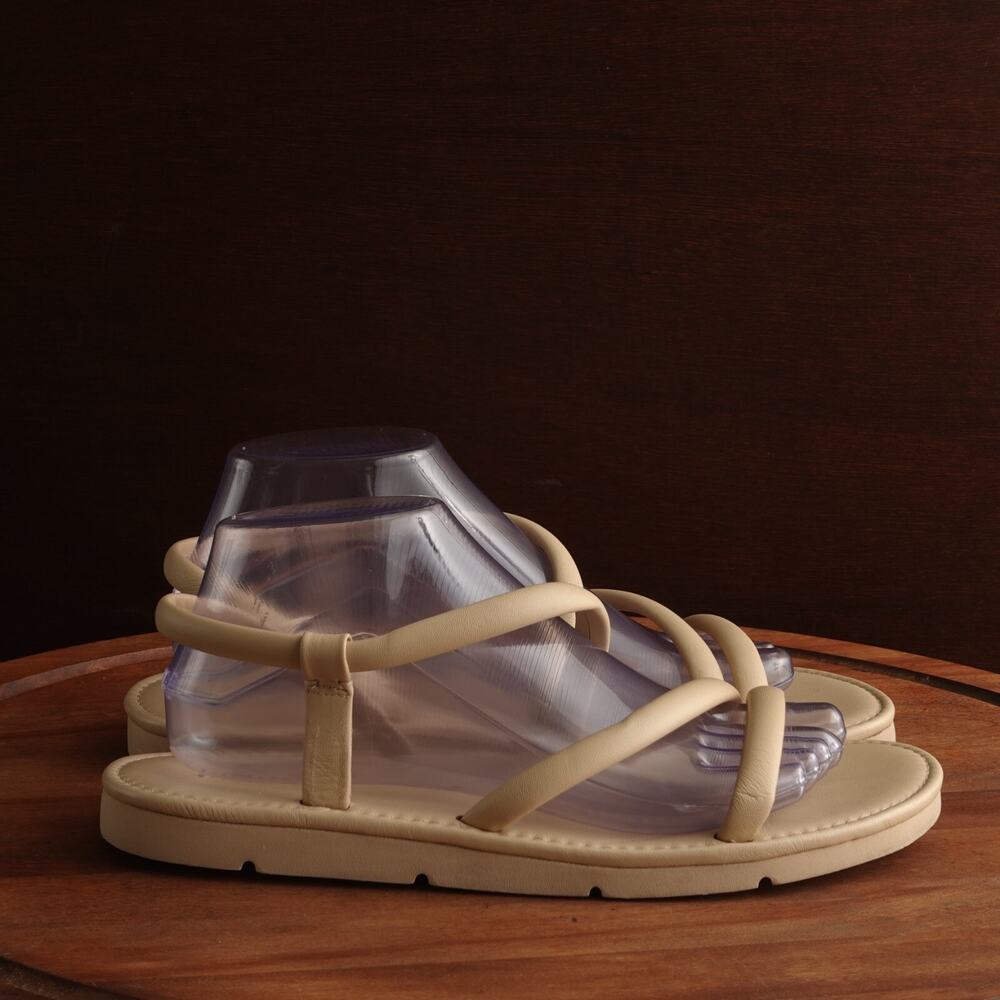 Vince Beige Strappy Flat Sandals